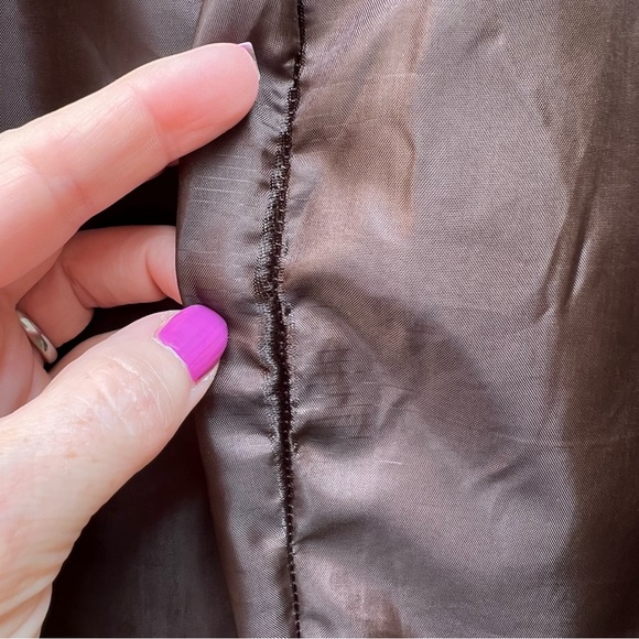 Talbots Tweed Green and Brown Blazer Jacket Fall - Picture 8 of 12